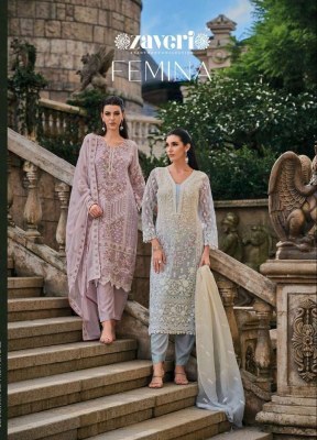 Zaveri Femina Organza embroidery  work  Readymade Salwar Suits Wholesaler  Zaveri  women beauty 