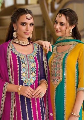 Zaveri Jasmine Readymade Organza Embordered Suits With Dupatta Set collection  Zaveri  women beauty 