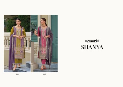 Zaveri Shanya premium silk with embroidery ready made suit catlouge readymade suit catalogs