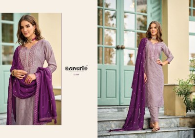 Zaveri by Aarina premium silk with embroidery kurti pant and dupatta catalogue kurtis catalogs
