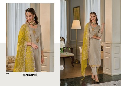 Zaveri by Kahira soft organza with embroidered readymade suit catalogue at wholesale price readymade suit catalogs