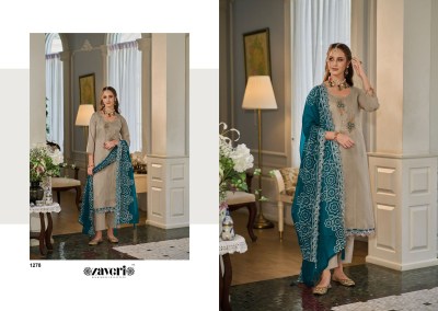 Zaveri by Kahira soft organza with embroidered readymade suit catalogue at wholesale price readymade suit catalogs