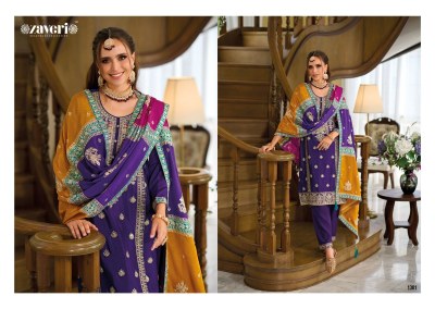 Zaveri by Twisha heavy chinon embroidered designer readymade suit catalogue at affordable rate readymade suit catalogs