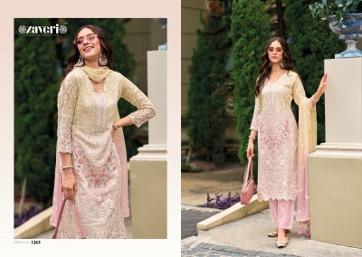 Zaveri by femina lunch soft organza with embroidery work kurti pant and dupatta kurtis catalogs