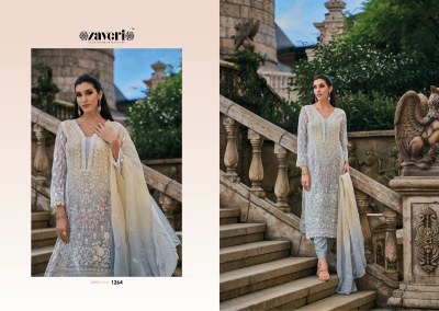 Zaveri by femina lunch soft organza with embroidery work kurti pant and dupatta kurtis catalogs