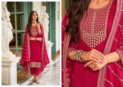 Zaveri by keya premium silk embroidery kurti pant with heavy fancy dupatta at wholsale rate  kurtis catalogs