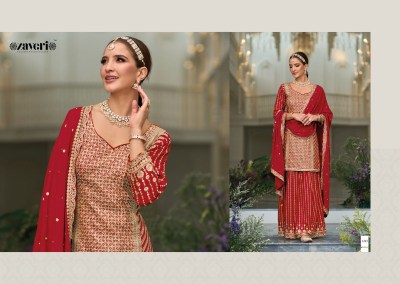 Zaveri by preet premium silk with heavy embroidered designer readymade suit catalogue readymade suit catalogs