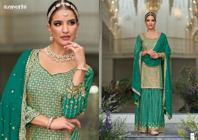 Zaveri by preet premium silk with heavy embroidered designer readymade suit catalogue readymade suit catalogs