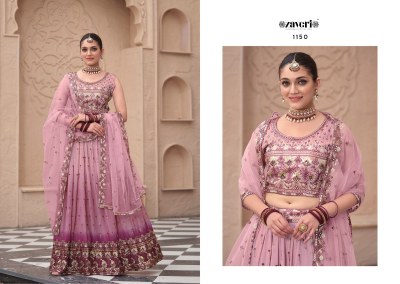 Zaveri by rasham designer embroidery work lehenga choli cataloge at wholsale rate lehenga choli catalogs