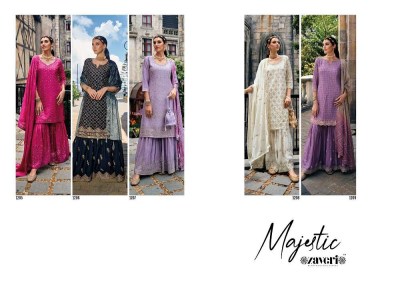 Zaveri new launch majestic festive collection ready made suits price wholesale   kurtis catalogs