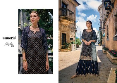 Zaveri new launch majestic festive collection ready made suits price wholesale   kurtis catalogs