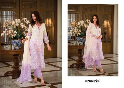 Zaveri present Femina colour edition  soft organza fancy embroidery work readymade suit catalogue at low rate readymade suit catalogs