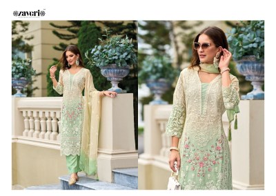 Zaveri present Femina colour edition  soft organza fancy embroidery work readymade suit catalogue at low rate readymade suit catalogs