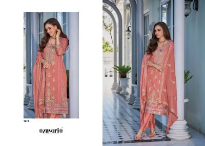 Zaveri presents aakriti heavy organza with fancy embroidered readymade suit catalogue at amaviexpo  readymade suit catalogs