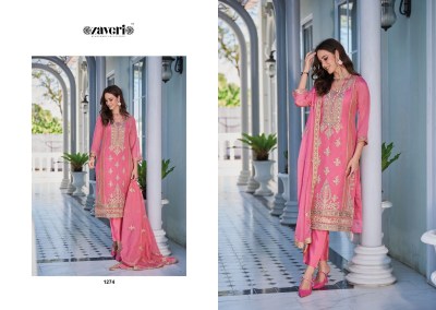 Zaveri presents aakriti heavy organza with fancy embroidered readymade suit catalogue at amaviexpo  readymade suit catalogs