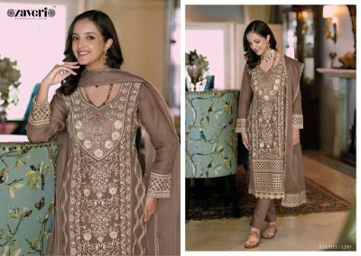 Zaveri presents new kiasha organza ready made Pakistani suits collection  kurtis catalogs