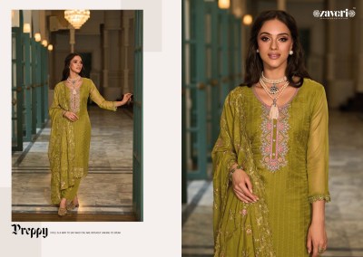 Zaveri women beauty Jil Mil Vol 2 soft organza embroidery readymade suit catalogue  kurtis catalogs