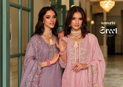 Zaveri women beauty Jil Mil Vol 2 soft organza embroidery readymade suit catalogue  kurtis catalogs