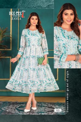 Zayla by Deecee Flared long digital printed kurti catalogue at amaviexpo kurtis catalogs