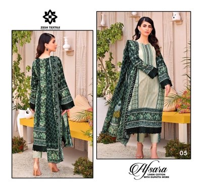 Zesh by Afsana Pure cotton digital printed Exclusive Embroidered unstitched suit catalogue at amaviexpo salwar kameez catalogs