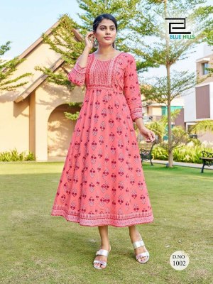 Zest by blue hills Anarkali gown Kurti wholesaler price in India  Blue hills Kurti 