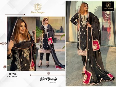 Ziaaz Designer by black beauty vol 1 excluve embroidered semi stitched salwar suit catalogue  salwar kameez catalogs