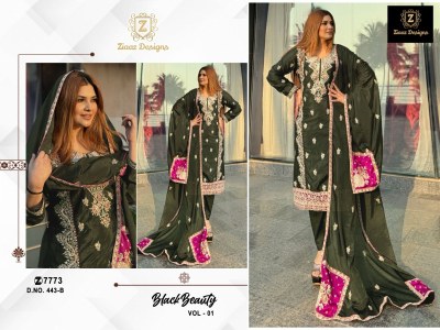 Ziaaz Designer by black beauty vol 1 excluve embroidered semi stitched salwar suit catalogue  salwar kameez catalogs