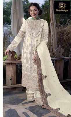 Ziaaz by Designer no 393 georgette embroidered pakistani suit catalogue at low rate Ziaaz Designs 