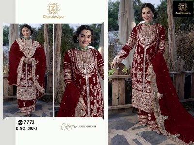 Ziaaz by Designer no 393 georgette embroidered pakistani suit catalogue at low rate pakistani suit catalogs