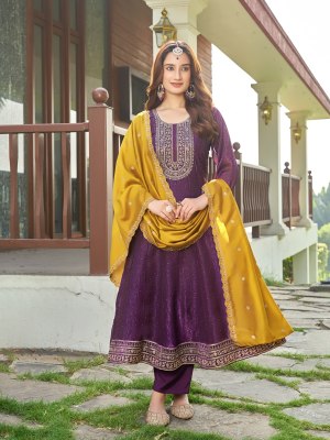 Zindagi by Aanchi Fancy Flair Concept Top Bottom with Dupatta low rate fancy Anarkali suit catalogs