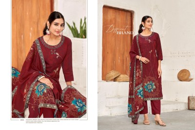 Zisa by Isavasyam corporation pure roman silk printed designer readymade suit catalogue readymade suit catalogs