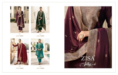 Zisa by Silky 4 designer Bamberg Silk jacquard unstitched salwar kameez catalogue at wholesale price salwar kameez catalogs