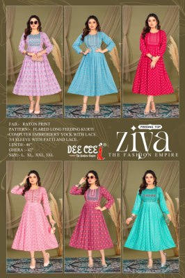 Ziya by Deecee Flared long feeding kurti catalogue at amaviexpo  kurtis catalogs