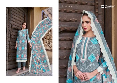 Zohra vol 3 by Zulfat Pure cotton designer printed dress material catalogue at affordable rate dress material catalogs