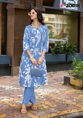 Zoori Alexa Vol 4 Designer Rayon Print Kurti with Rayon Bottom Wholesale kurtis catalogs