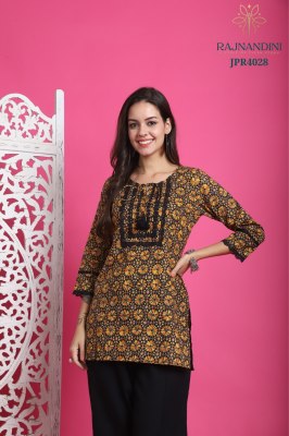 Zoori by Rajnandini Jaipur Print Special Pure Cambric Cotton Printed Tunics with Handwork catalogue western wear catalogs