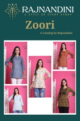 Zoori by Rajnandini Jaipur Print Special Pure Cambric Cotton Printed Tunics with Handwork catalogue western wear catalogs