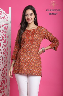 Zoori by Rajnandini Jaipur Print Special Pure Cambric Cotton Printed Tunics with Handwork catalogue western wear catalogs