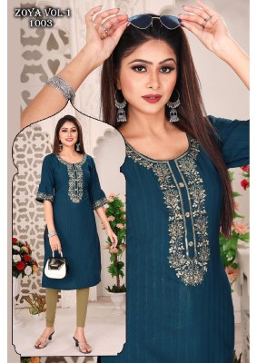 Zoya vol 1 presenting neck  sequence work kurti catalog at wholesale price kurtis catalogs