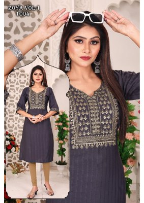 Zoya vol 1 presenting neck  sequence work kurti catalog at wholesale price kurtis catalogs