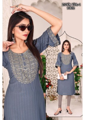 Zoya vol 1 presenting neck  sequence work kurti catalog at wholesale price kurtis catalogs