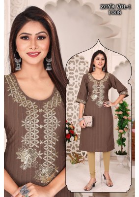 Zoya vol 1 presenting neck  sequence work kurti catalog at wholesale price kurtis catalogs