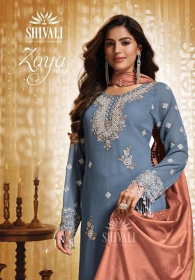 Zoya vol 5 by Shivali fancy Straight Cut with Pants Pakistani Concept ready made  Collection Shivali