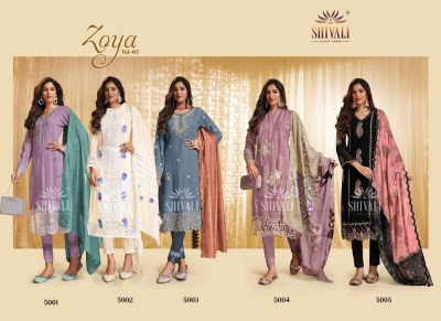 Zoya vol 5 by Shivali fancy Straight Cut with Pants Pakistani Concept ready made  Collection readymade suit catalogs