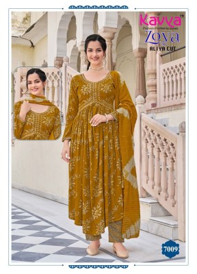 Zoya vol 7 by Kavya premium reyon foil printed top bottom and dupatta catalogue  readymade suit catalogs