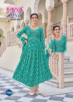 Zoya vol 7 by Kavya premium reyon foil printed top bottom and dupatta catalogue  readymade suit catalogs