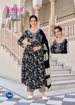 Zoya vol 7 by Kavya premium reyon foil printed top bottom and dupatta catalogue  readymade suit catalogs