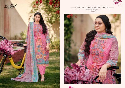 Zulfat Designer Suits Gulnaaz Vol 6 Pure Cotton Exclusive Designer Print with Heavy Embroidery Work Pure Pure Cotton Salwar And  Cotton Mal Mal Print  dress material catalogs