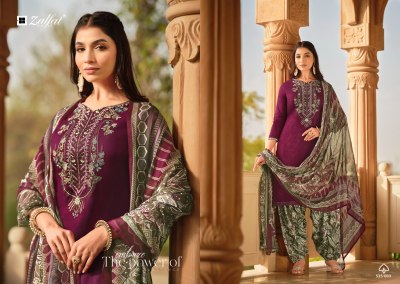 Zulfat by Ashnoor pure heavy jam cotton unstitched dress material at low rate salwar kameez catalogs