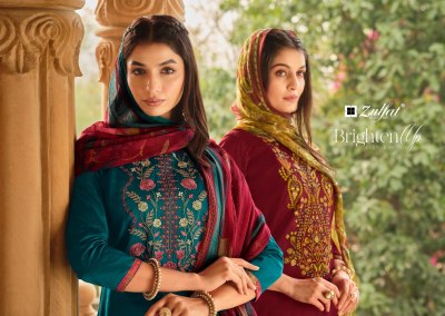 Zulfat by Ashnoor pure heavy jam cotton unstitched dress material at low rate salwar kameez catalogs